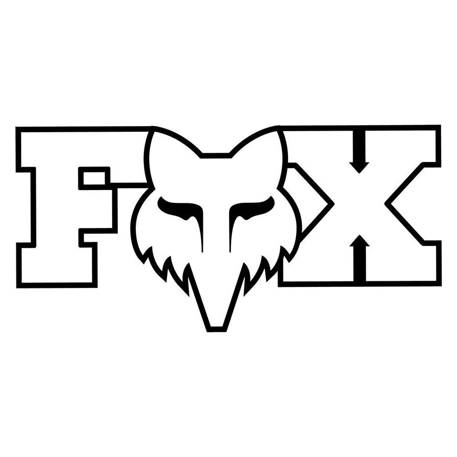 Fox STICKER 23 F HEAD X 3" WHT OS (3 Sticker) (32530-008)
