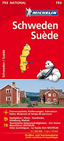 Michelin - Michelin Schweden: Straßen- und Tourismuskarte (Michelin Nationalkarte) - Preis vom 09.10.2026 07:28:09 h