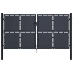 vidaXL Gartentor Stahl 300 x 150 cm Anthrazit