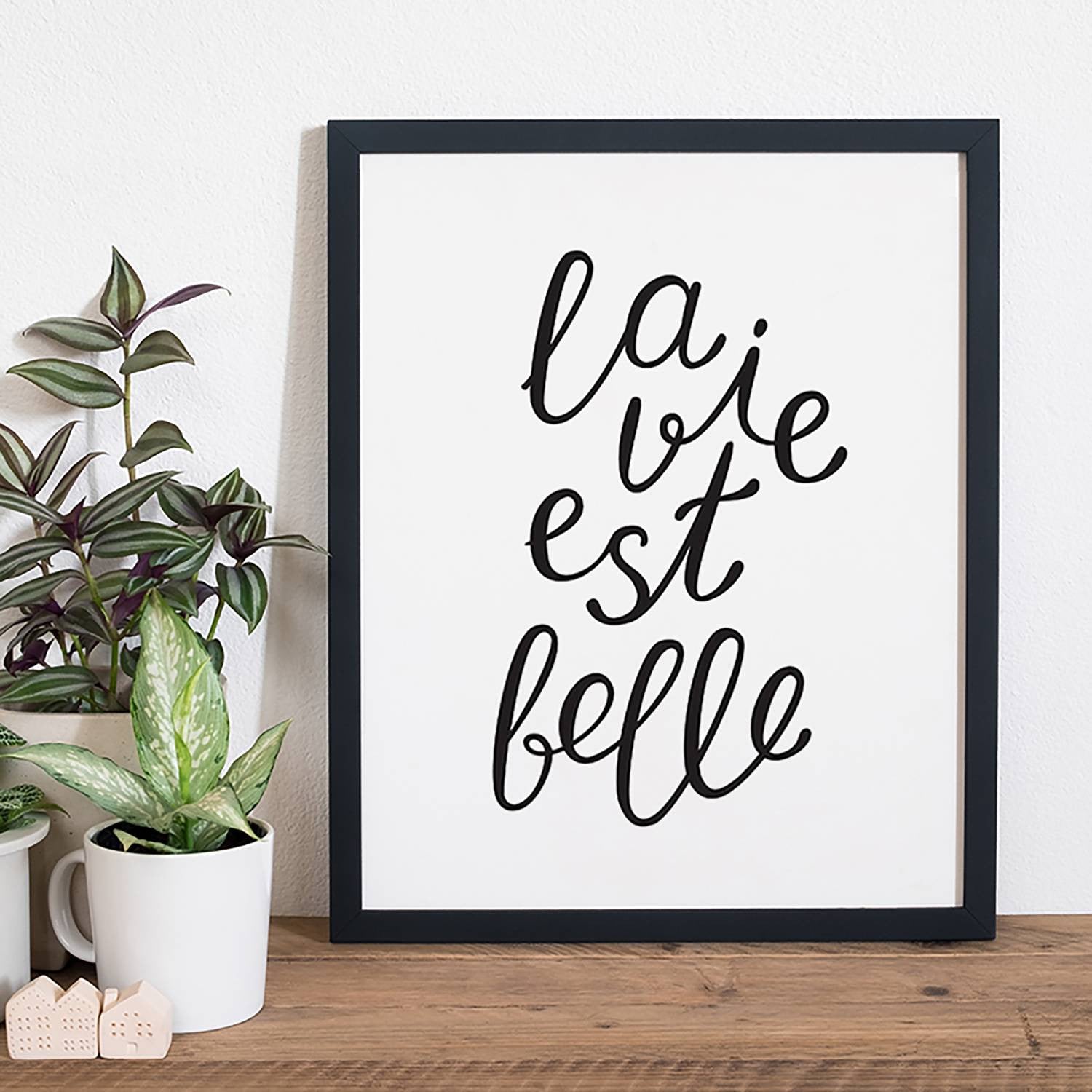 home24 La vie est belle Frame, Multicolor, Breedte: 42 cm, Hoogte: 52 cm
