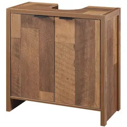 Helloshop26 - Unterschrank fürs Badezimmer Designerstil 60 x 60 x 30 cm braune Spanplatte