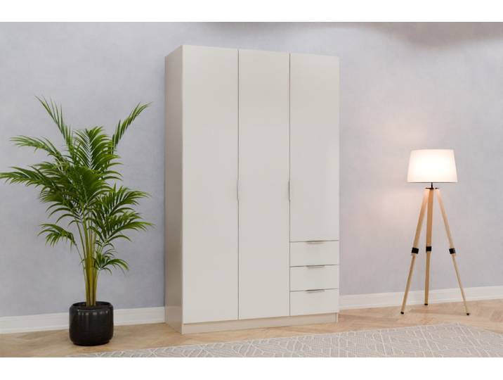 Schrank nach Maß - RAL 9016 Verkehrsweiß - 210x128x52cm - Individuell konfigurieren