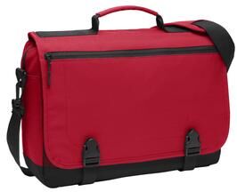 Port Authority BG304 Messenger Briefcase in Chili Red size OSFA   Canvas