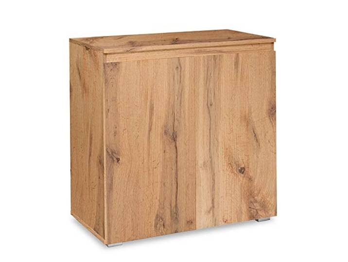 Newfurn Kommode Sideboard Honig Eiche grifflos Landhaus Flur Wohnzimmer