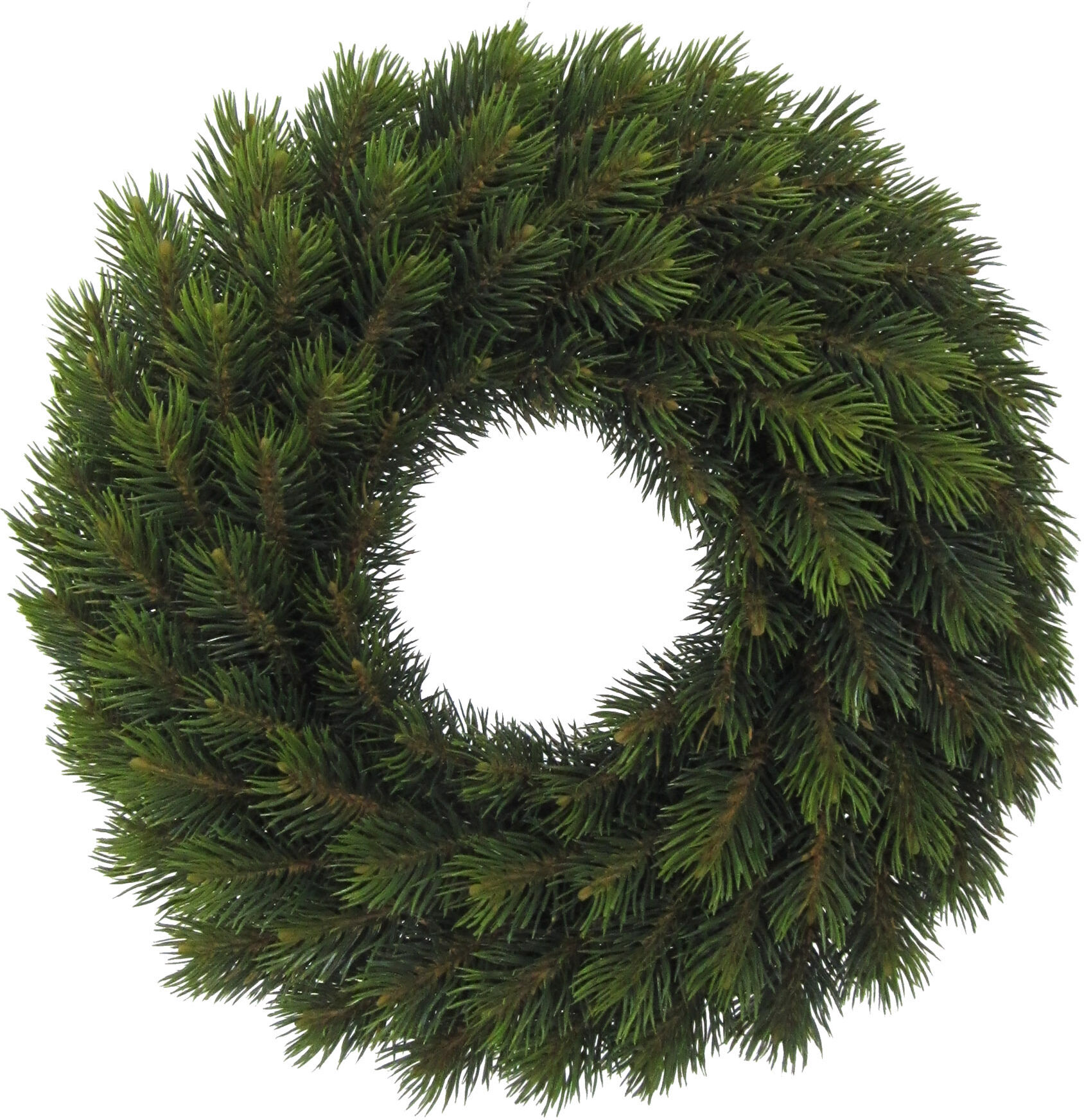 Dekokranz CREATIV DECO "Weihnachtsdeko", grün, Ø:42cm, Kunststoff, Dekokränze, Dekokranz, 87 Tannenspitzen grün Ø 42cm