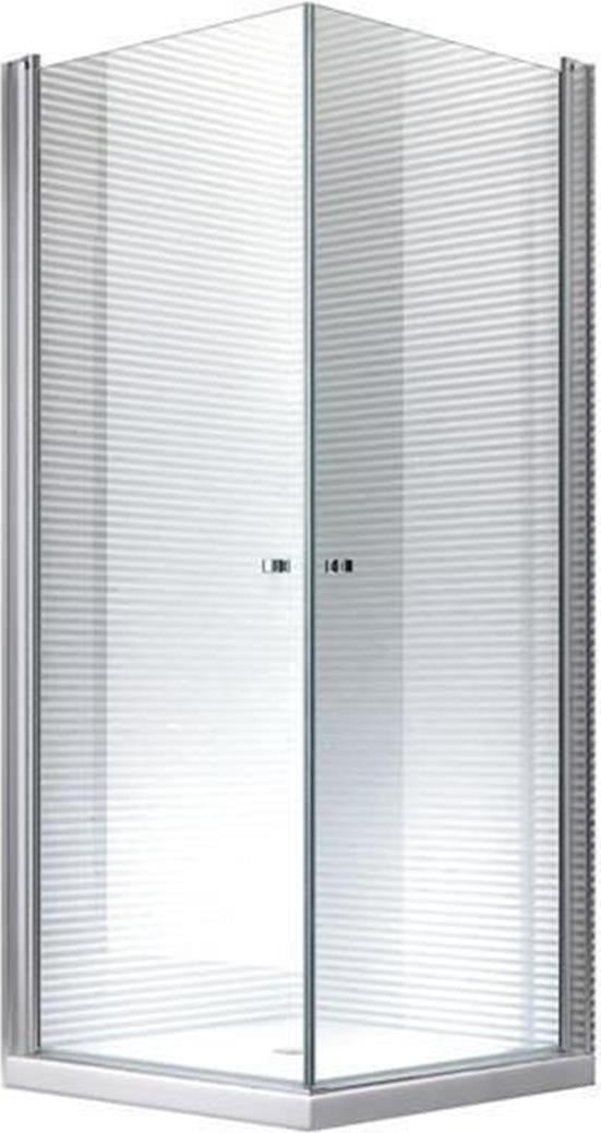 Glaszentrum Hagen Hoekdouche Zeus inclusief douchebak en sifon, 100 x 90 x 195 cm