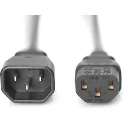Digitus Netzkabelverlängerung 1,8m C13/C14 schwarz
