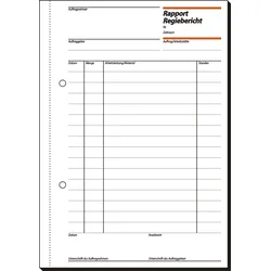Sigel Formularbuch Rapport/Regiebericht A5 hoch VE=100 Blatt