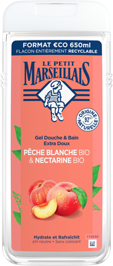 Le Petit Marseillais Gel Duche Pêssego Branco Nectarina Bio 650 ml