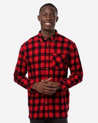 Boxercraft BU7401 Men's Flannel Button Down Shirt in Red/Black Buffalo size 3XL   Polyester