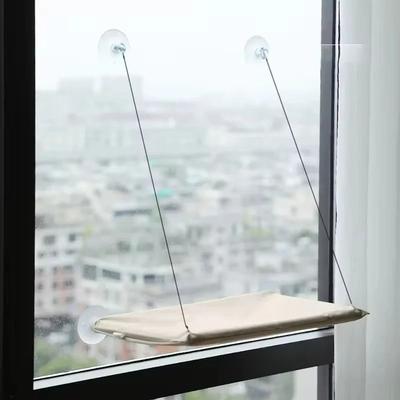 Uplift Essentials Ultra Soft Space Saving Cat Window Hammock khaki