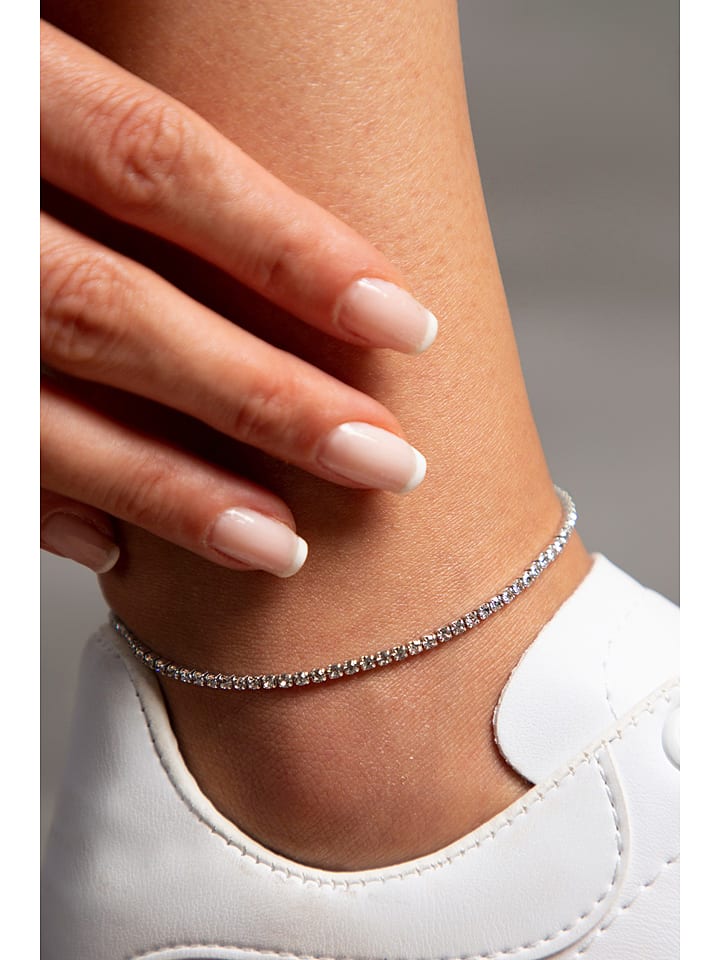 Lodie Silver Fußkettchen mit Edelsteinen - onesize