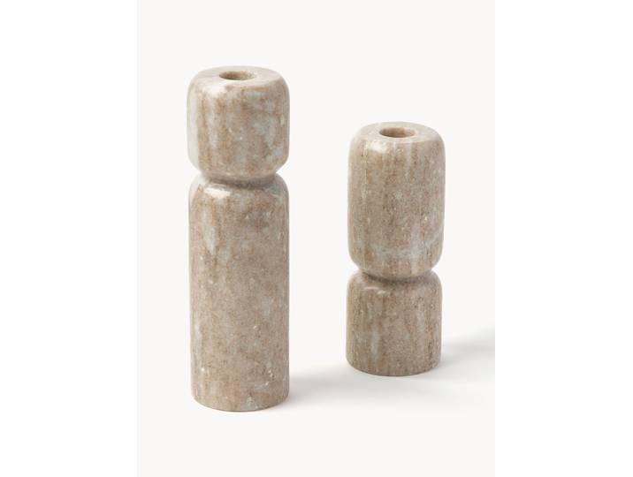 Bougeoirs en marbre Como, 2 pièces
