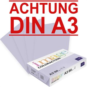 Antalis Kopierpapier Image Coloraction Tundra, A3, 80g/qm, lavendel, 500 Blatt