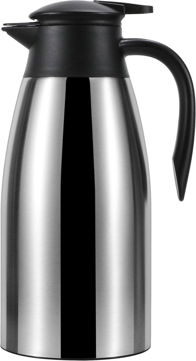 Travelhawk Thermoskan Grijs - 1,5 liter - Dubbelwandig - 12 uur warm en 24 uur koud