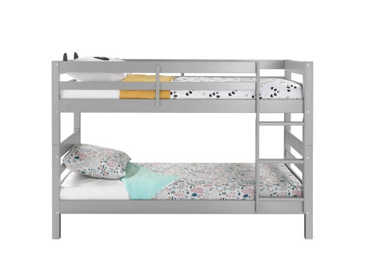 Lit superposé avec pieds BLOOM 2x90x190 cm Gris