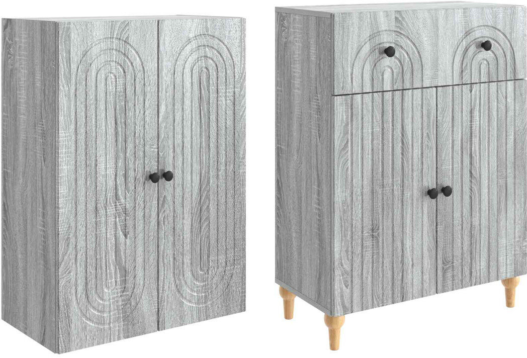 Bloomsbury Market Storage Cabinet Grey Sonoma 90cm H X 66cm W X 34.5cm D
