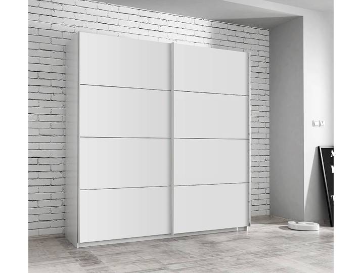 Schwebetürenschrank Mantle 200cm Weiß