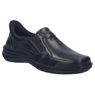 Slipper JOSEF SEIBEL "New Anvers 22", Herren, Gr. 44, schwarz, Leder, Schuhe Slipper, Anzugschuh, Komfortschuh in Weite K