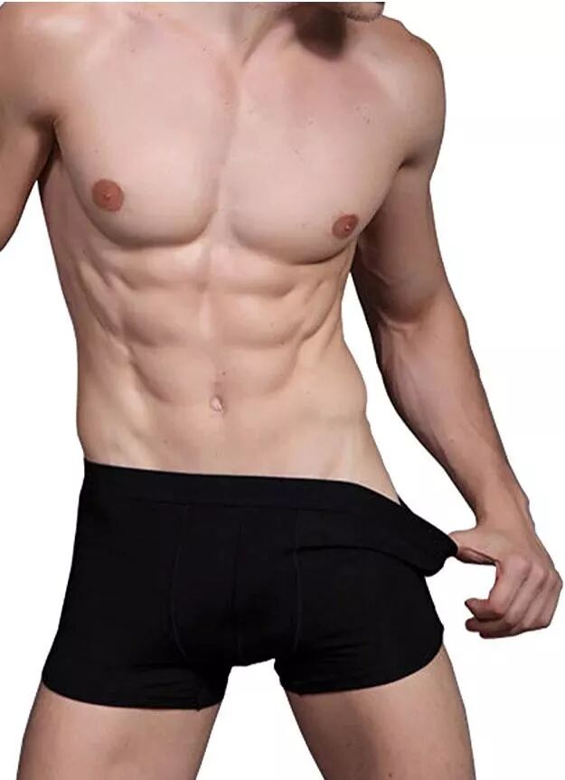 INF Caleçons en bambou noir, pack de 5