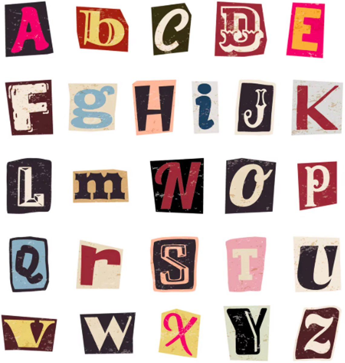 ProductGoods A-Z Vintage Letter Stickers - 52 Stuks - Decoratieve Zelfklevende Stickers voor Scrapbooking en Geschenkverpakking