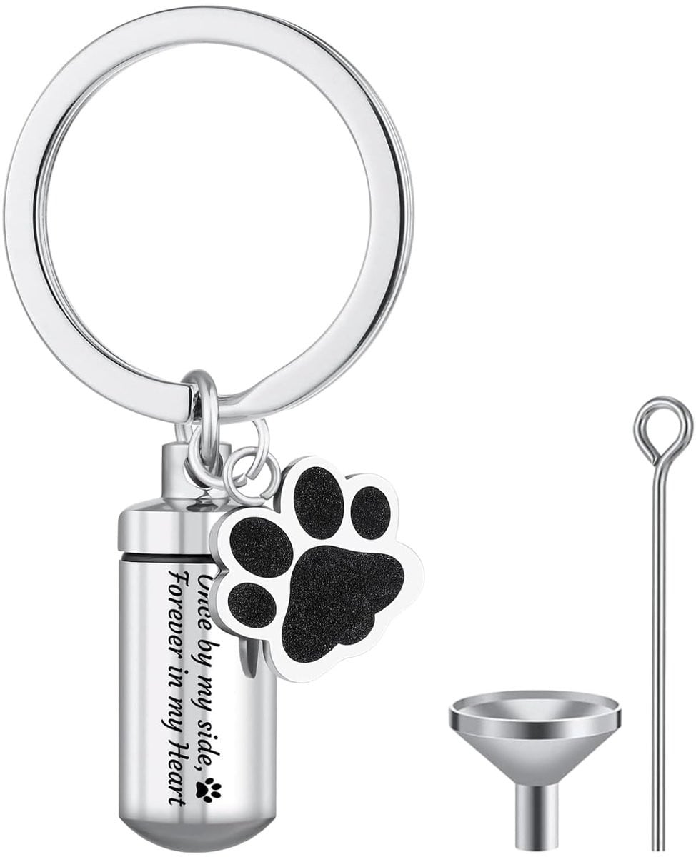 Mini urn voor honden, roestvrijstalen as urn met hondenpootje