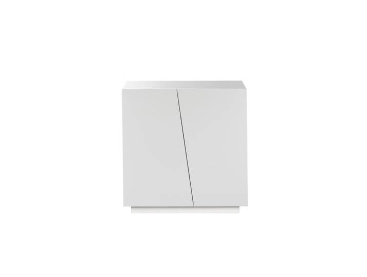 Armoire multifonction 2 portes 79,20 cm effet bois blanc mat