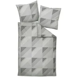 Janine Design Mako-Satin-Bettwäsche J.D. 155 x 220 cm Satin Grau