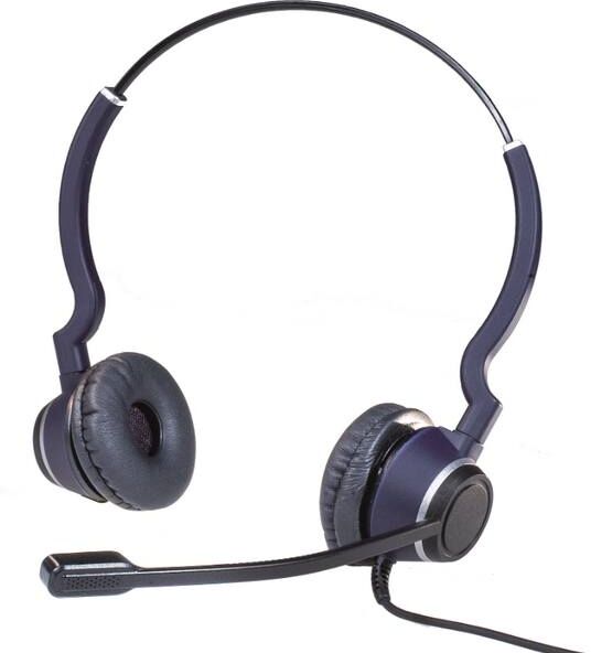 Cleyver HC25 V2 QD duo Casque filaire QD pour téléphone de bureau avec 2 écouteurs