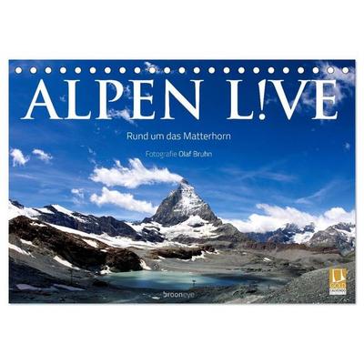 Alpen live - Rund um das Matterhorn (Tischkalender 2027 DIN A5 quer), CALVENDO Monatskalender