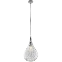 Bonetti Illumina -  Pluvia - Eisenaufhängung mit transparentem Pyrexglas 1 Licht 142 - Ø20 - BL264-S1-TR