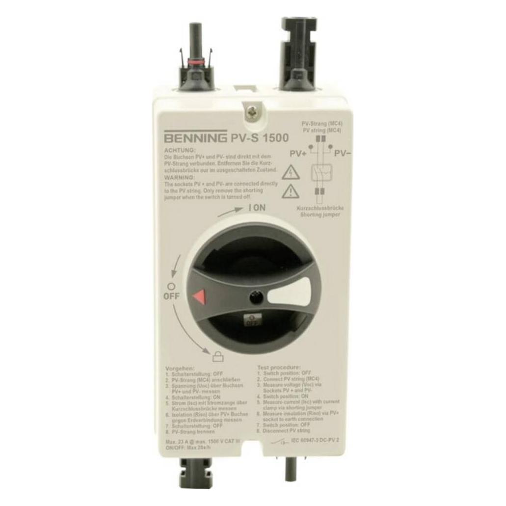 Benning Gerätetester-Set PV 1000 SET (CAT IV 1000V, CAT IV 600V, Zangenstrommesser) (11002373)