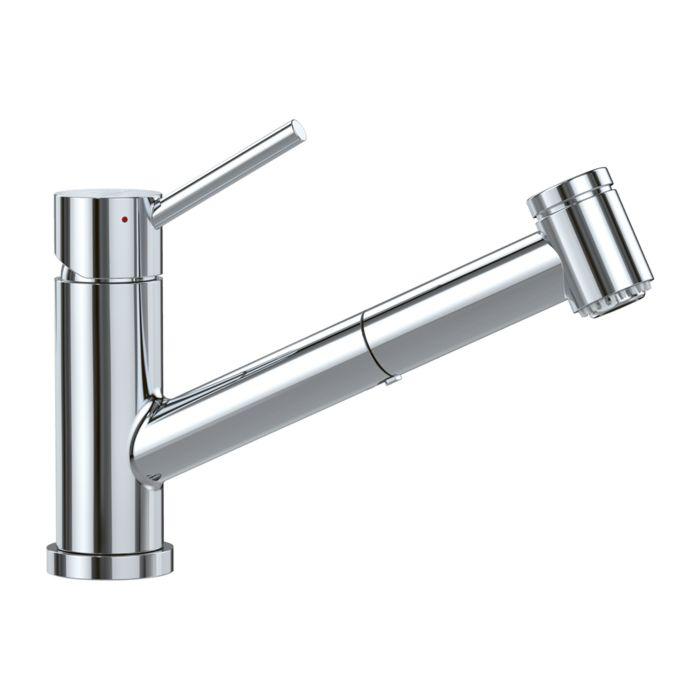 Villeroy und Boch Küchenarmatur Como Switch 927200LE 7,8 l/min, ausziehbar, Umstellung Strahl/Brause, Edelstahl massiv, poliert