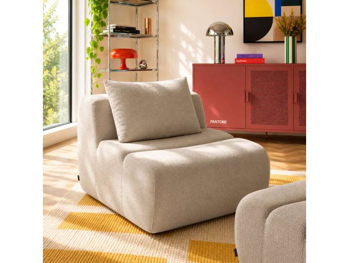 Chauffeuse 1 place tissu taupe