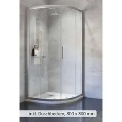 Schulte Kristall Trend Runddusche Komplett Set 80 - Duschkabine
