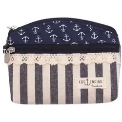 Patchwork Mini-Kosmetiktasche 051 navy white