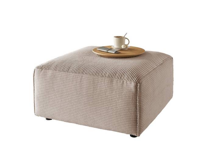 KAWOLA Hocker RANI, Polsterhocker Cord verschiedene Farben