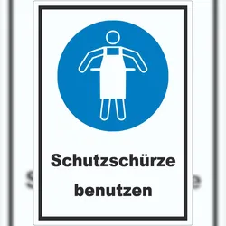 HB-Druck Schutzschürze benutzen Aufkleber A2 (420x594mm)
