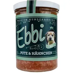 Ebbi Hundenassfutter im Glas - Pute & Hähnchen