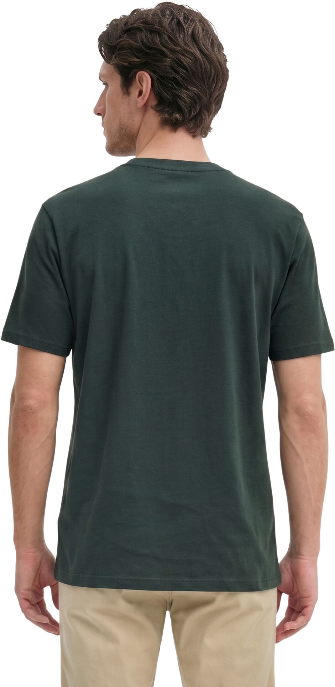 Marc O' Polo T-Shirt MARC O'POLO "T-shirt, short sleeve, logo print, ribbed collar", Herren, Gr. M, grau (brayden storm), Single Jersey, Obermaterial: 100% Baumwolle, Rundhals, Shirts T-Shirt brayden storm M