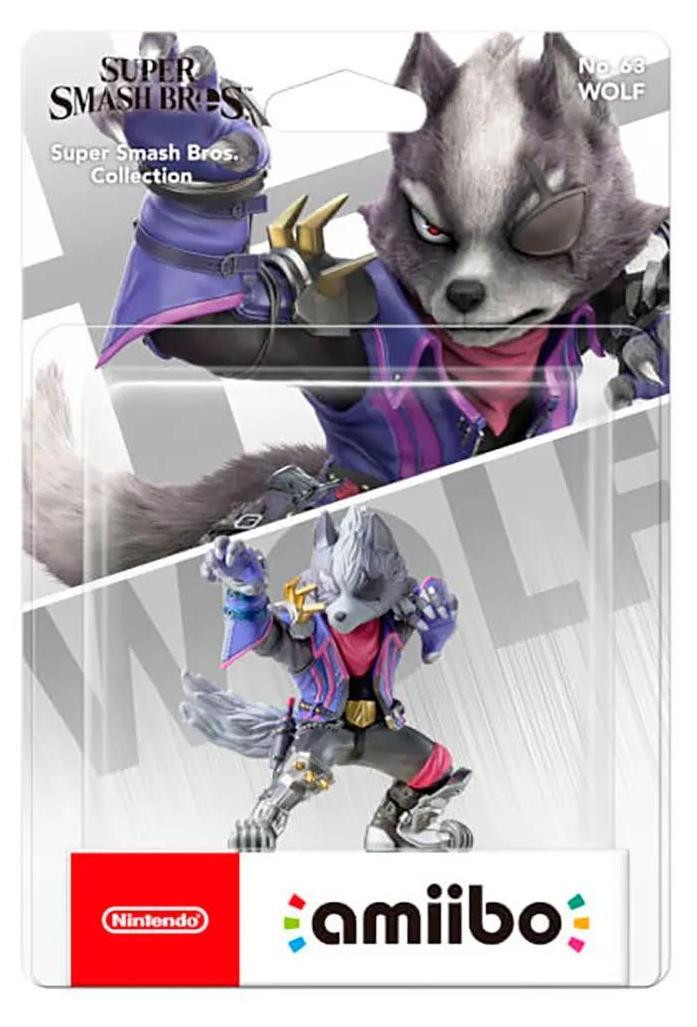 Nintendo Wolf No.63 Amiibo Super Smash Bros. figuur voor Nintendo Switch, meerkleurig