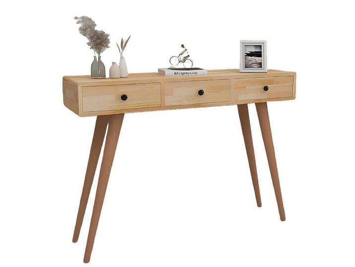 JVmoebel Konsolentisch Beiger Konsolentisch aus Holz mit eleganter Formgebung (1-St., Konsolentisch), Made in Europa