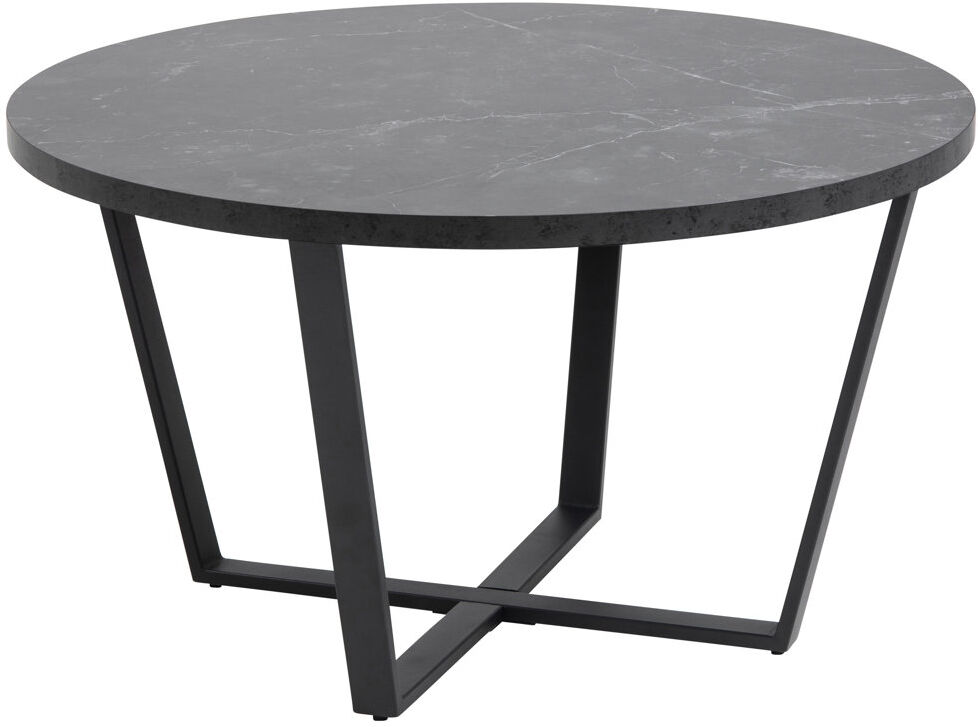 Mercury Jantzen Cross Legs Coffee Table Black/Gray 44cm H X 77cm W X 77cm D