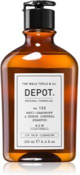 Depot 100 HAIR CLEANSING NO. 102 PURIFYING & SEBUM CONTROL champô para restaurar o equilíbrio do couro cabeludo oleoso 250 ml. 100 HAIR CLEANSING NO. 102 PURIFYING & SEBUM CONTROL