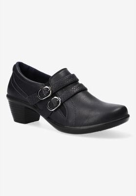 Extra Wide Width Women's Stroll Booties by Easy Street in Navy (Size 8 WW)