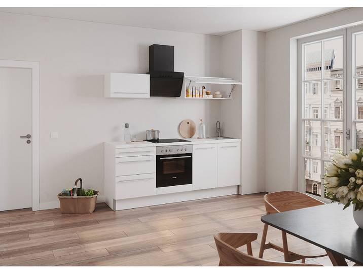 Meuble bas Venezia 3 tiroirs 90cm Blanc/Blanc