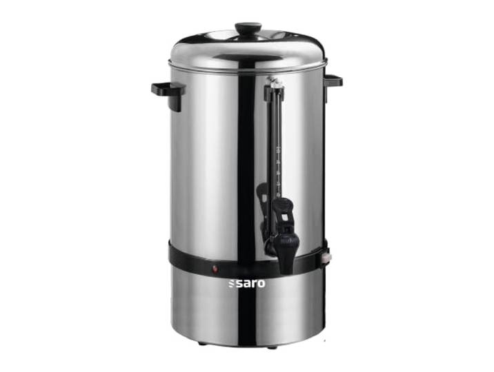 Saro Kaffeemaschine mit Rundfilter – 6,75 L / 40 Tassen – Edelstahl – Brüh- & Warmhaltefunktion – Sicherheitszapfhahn – Peilglas - 1,5 kW – Modell SAROMICA 6005