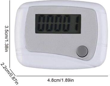 Smart Shopping Spot ActiveStep Pedometer LCD Step Counter & Calorie Tracker For Walking Running & Hiking white