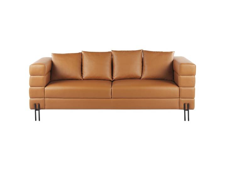 3-SITZER-SOFA Kunstleder Braun Granna