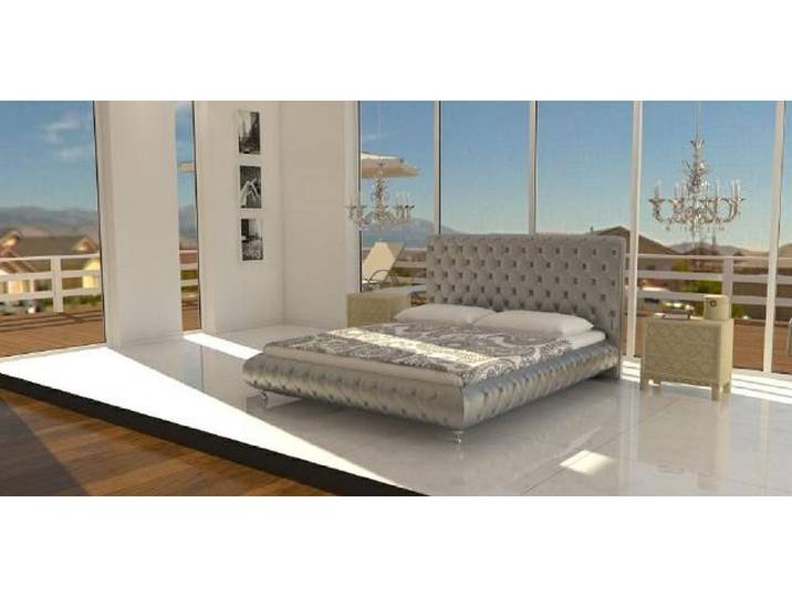 JVmoebel, Wasserbett Lederbett Chesterfield mit Matratze in elegantem Design